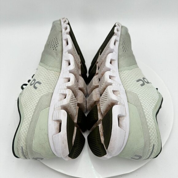 On Cloud X Swiss Engineering Men Size 12.5 Aloe White Green Running Shoes - Picture 8 of 13